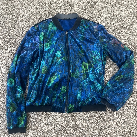 Deep Sea Velvet Bomber Jacket - Picture 1 of 3
